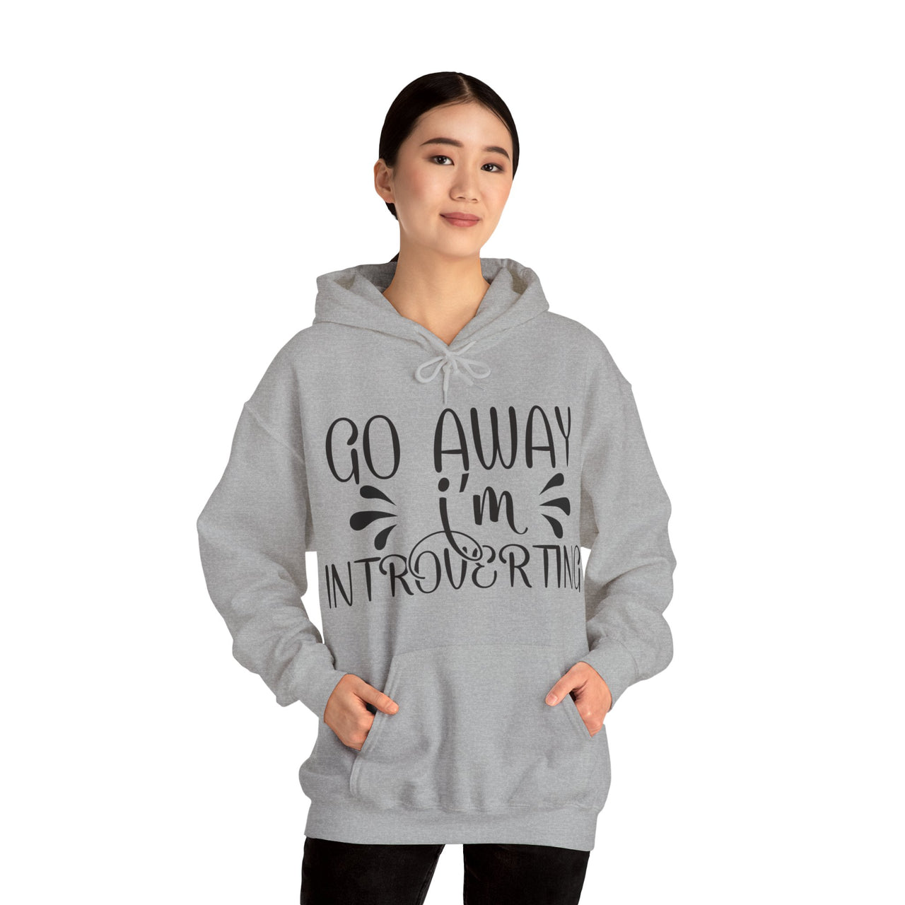 Go away im introverting Cozy Hoodie