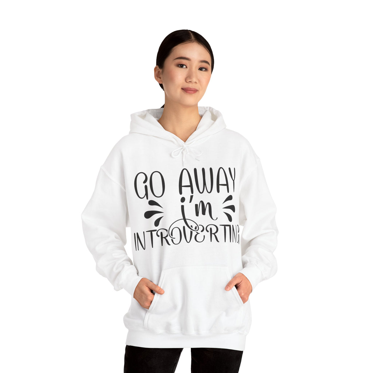 Go away im introverting Cozy Hoodie