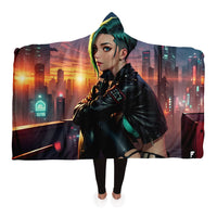 Thumbnail for Cyberpunk Chic Edition 001 Hooded Blanket